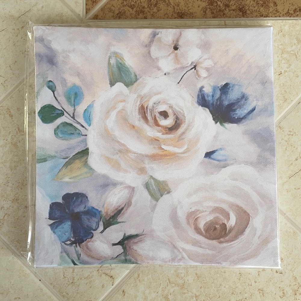 Wall art/painting ~ white roses